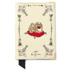 Pekingese Dog Passport Cover in Ivory Saffiano