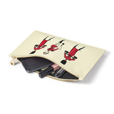 Guard Girls Large Essential Flat Pouch in Ivory Saffiano