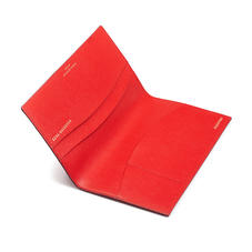 Slim Travel Wallet in Scarlet Saffiano