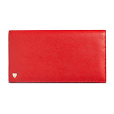 Slim Travel Wallet in Scarlet Saffiano