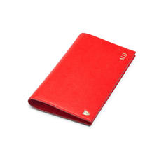 Slim Travel Wallet in Scarlet Saffiano