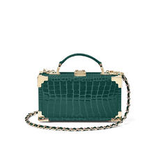 Trinket Box in Evergreen Patent Croc