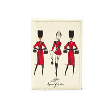Guard Girls Double Fold Credit Card Holder in Ivory Saffiano