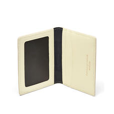 Pekingese Dog ID & Travel Card Case in Ivory Saffiano