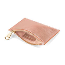Small Essential Flat Pouch in Rose Gold Metallic