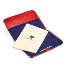 Executive A4 Zipped Padfolio in Scarlet Saffiano