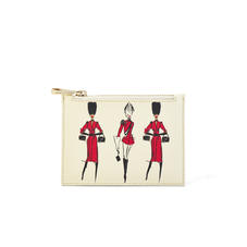 Guard Girls Small Pouch in Ivory Saffiano