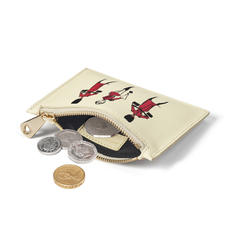 Guard Girls Small Pouch in Ivory Saffiano