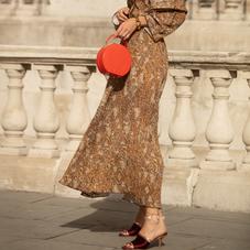 Hat Box in Deep Shine Bright Mustard Small Croc