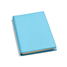 A5 Refillable Leather Journal in Bright Blue Saffiano