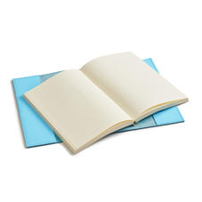 A5 Refillable Leather Journal in Bright Blue Saffiano