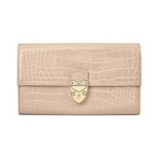 Mayfair Purse in Soft Taupe Patent Croc