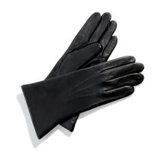 Ladies’ Cashmere Lined Leather Gloves in Black