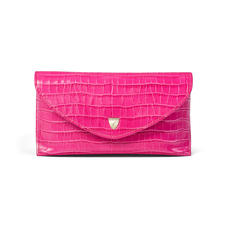Sunglasses Case in Deep Shine Penelope Pink Small Croc