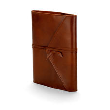Envelope Wrap A5 Refillable Leather Journal in Brown