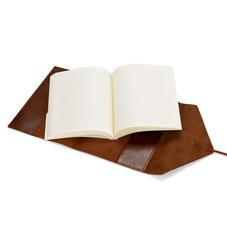 Envelope Wrap A5 Refillable Leather Journal in Brown