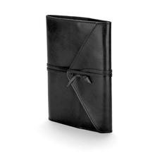 Envelope Wrap A5 Refillable Leather Journal in Black
