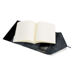 Envelope Wrap A5 Refillable Leather Journal in Black