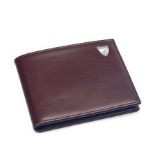 6 Card Billfold Wallet in Smooth Chocolate with Green Land Snake