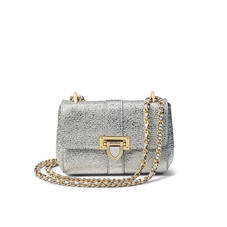 Micro Lottie Bag in Silver Python Print with Perso Lock