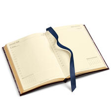 A5 Day to Page Leather Diary in Deep Shine Black Croc