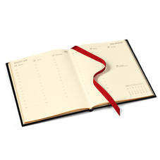 Quarto A4 Week to View Leather Diary in Deep Shine Black Croc