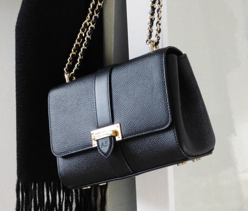 next black leather bag