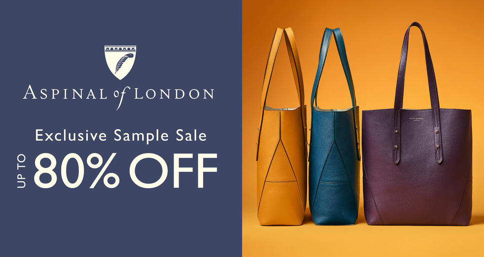 Exclusive Sample Sale Aspinal of London Exclusive Sample Sale Aspinal of London