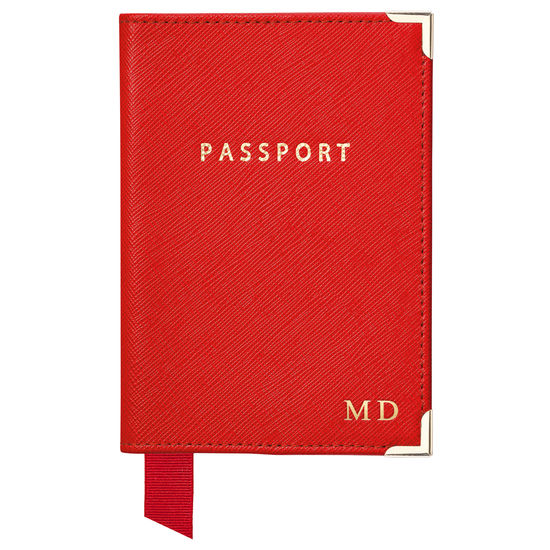 Travel Collection with Removable Inserts in Scarlet Saffiano from Aspinal of London