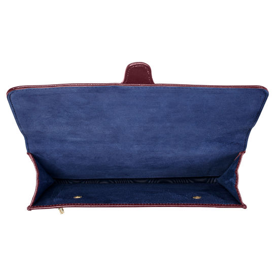 Travel Wallet with Removable Inserts in Burgundy Saffiano from Aspinal of London