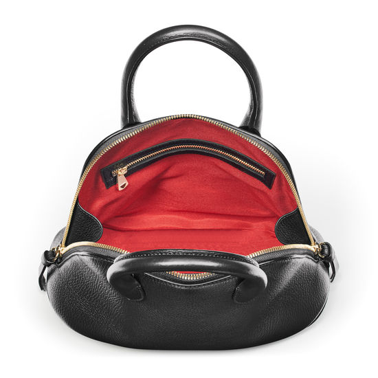Margot Bag in Black Pebble from Aspinal of London