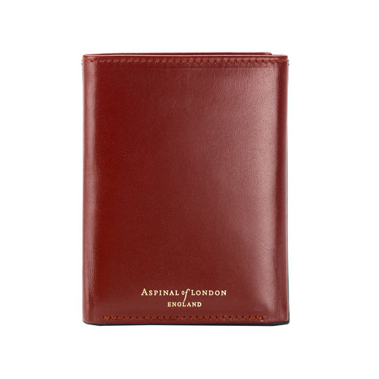 Trifold Wallet in Smooth Cognac from Aspinal of London