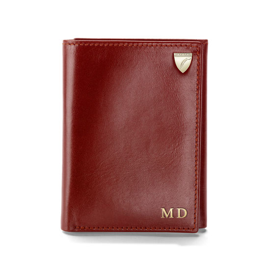 Trifold Wallet in Smooth Cognac from Aspinal of London