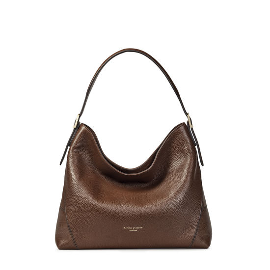 Aspinal Hobo in Chestnut Pebble from Aspinal of London