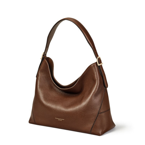 Aspinal Hobo in Chestnut Pebble from Aspinal of London