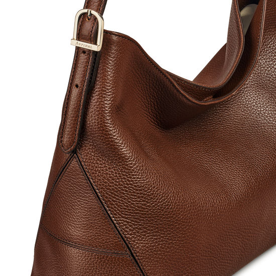 Aspinal Hobo in Chestnut Pebble from Aspinal of London