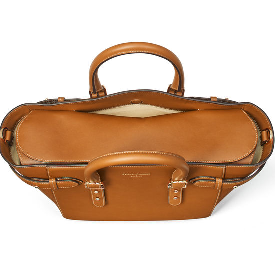 Midi Marylebone Tote in Smooth Tan from Aspinal of London