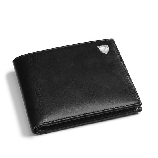 Billfold Coin Wallet in Smooth Black from Aspinal of London
