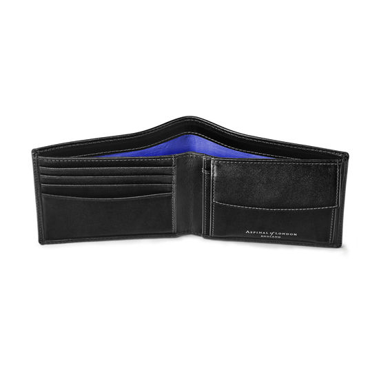 Billfold Coin Wallet in Smooth Black from Aspinal of London