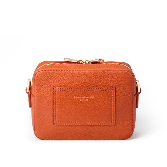 Camera ‘A’ Bag in Marmalade Pebble from Aspinal of London