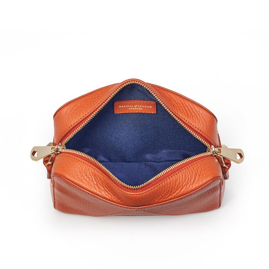 Camera ‘A’ Bag in Marmalade Pebble from Aspinal of London
