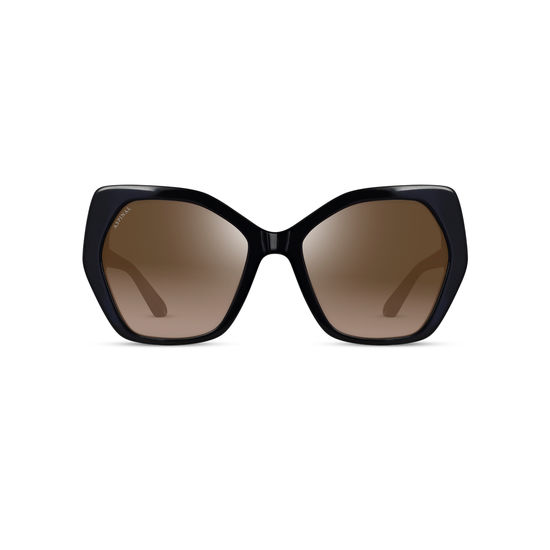 Ladies’ Sorrento Sunglasses in Black Acetate from Aspinal of London