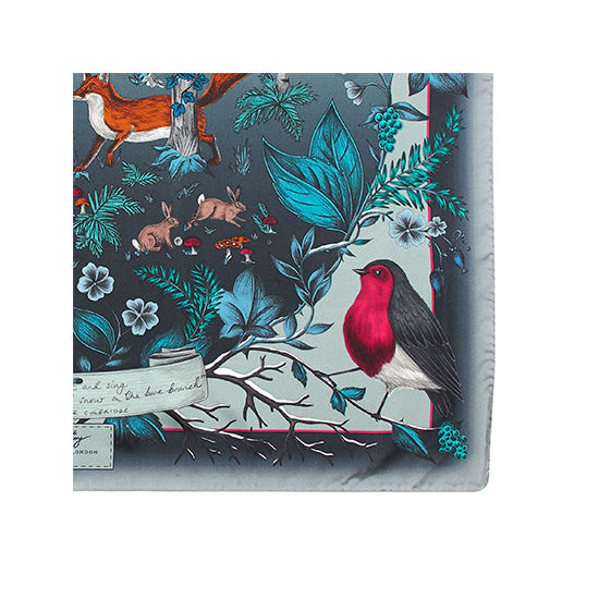 Robin Silk Scarf in Midnight Blue from Aspinal of London
