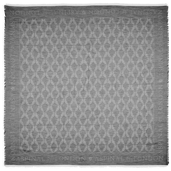 Harlequin Print Jacquard Scarf in Monochrome from Aspinal of London