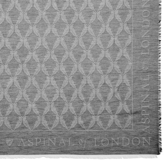 Harlequin Print Jacquard Scarf in Monochrome from Aspinal of London