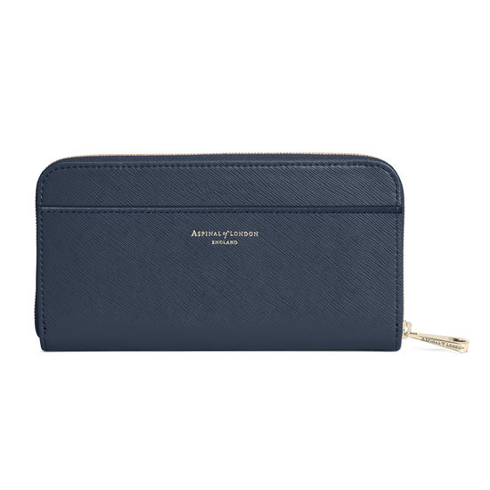 Continental Purse in Navy Saffiano from Aspinal of London