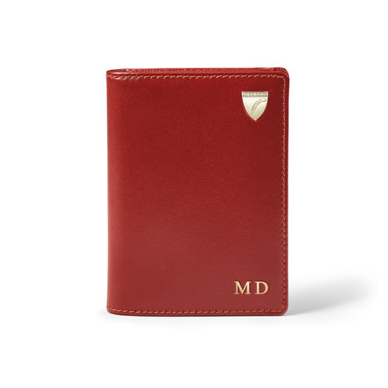 Business Card Holder in Smooth Cognac from Aspinal of London