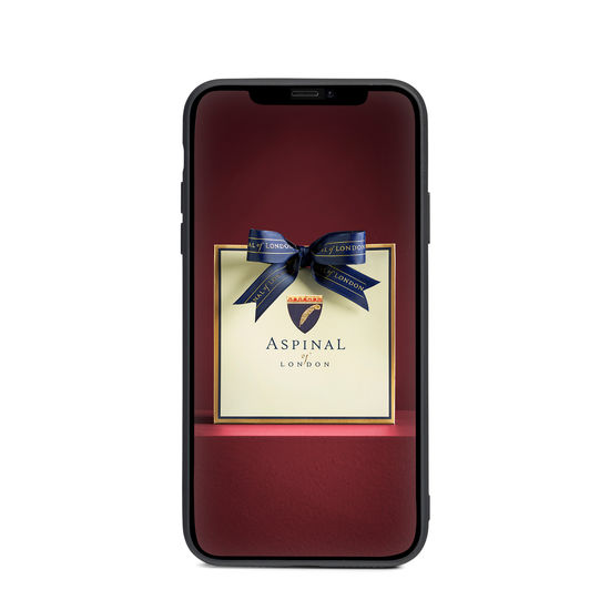 iPhone 11 Pro Case with Black Edge in Navy Saffiano from Aspinal of London