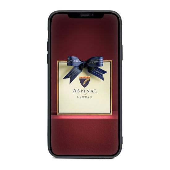 iPhone 11 Pro Max Case with Black Edge in Deep Shine Black Croc from Aspinal of London