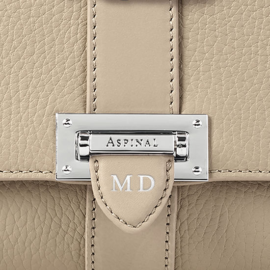 Lottie Bag in Soft Taupe Pebble from Aspinal of London